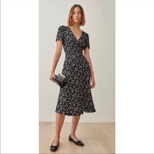 Reformation Locklin Floral Dress in Jasmine, Size 6